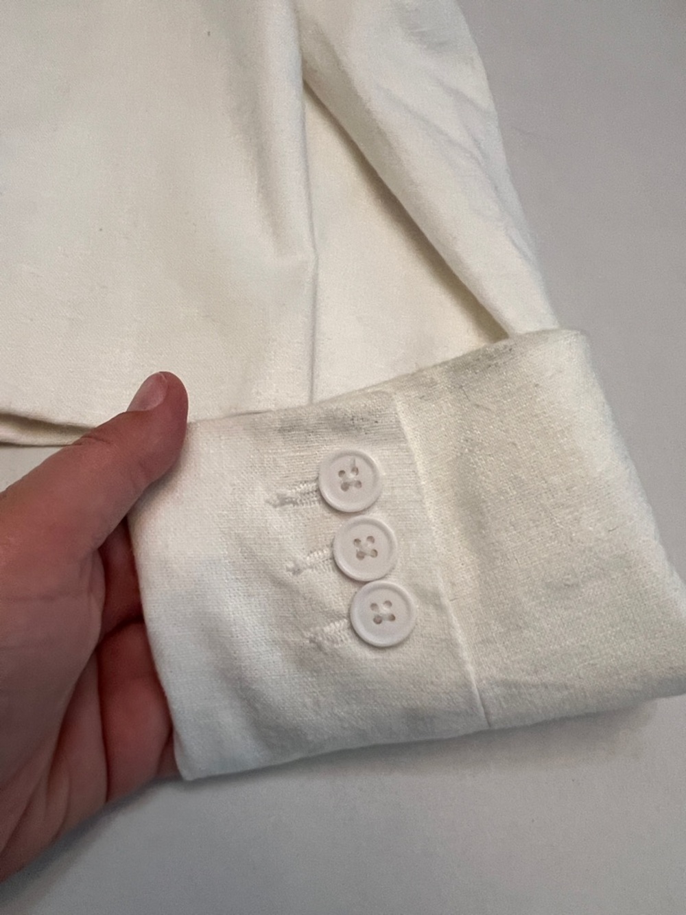ABERCROMBIE & FITCH COTTON LINEN WOMENS CROPPED BLAZER WHITE SMALL - Picture 4 of 16